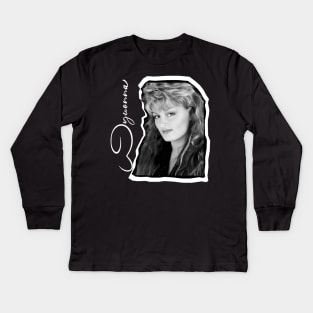 Wynonna Judd BW Kids Long Sleeve T-Shirt